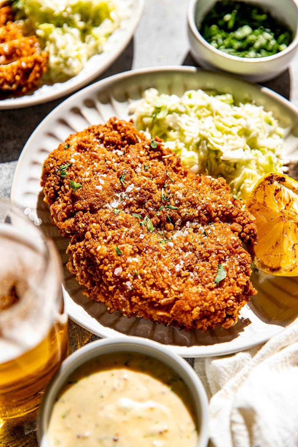 Pretzel crusted chicken