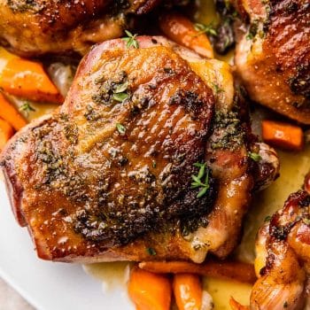 Slow-roasted turkey thighs