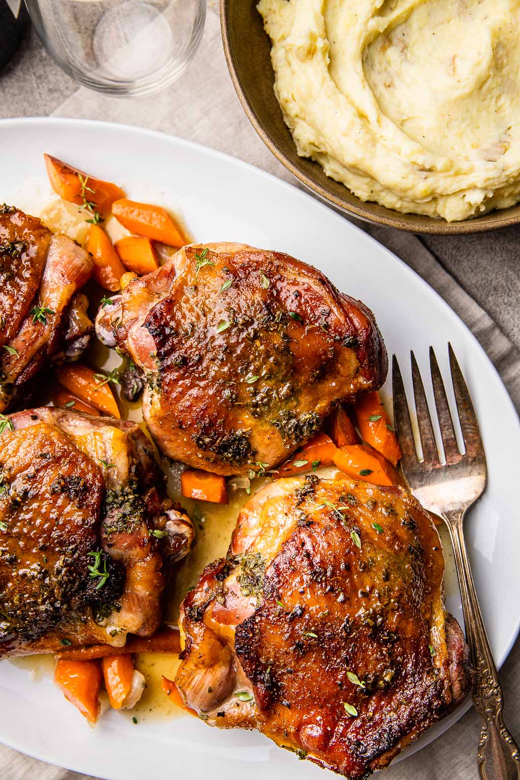 slow-roasted turkey thighs