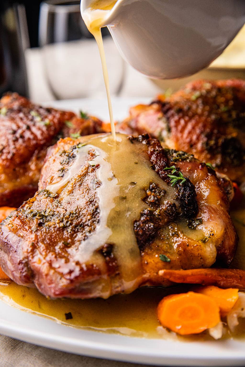 slow-roasted turkey thighs