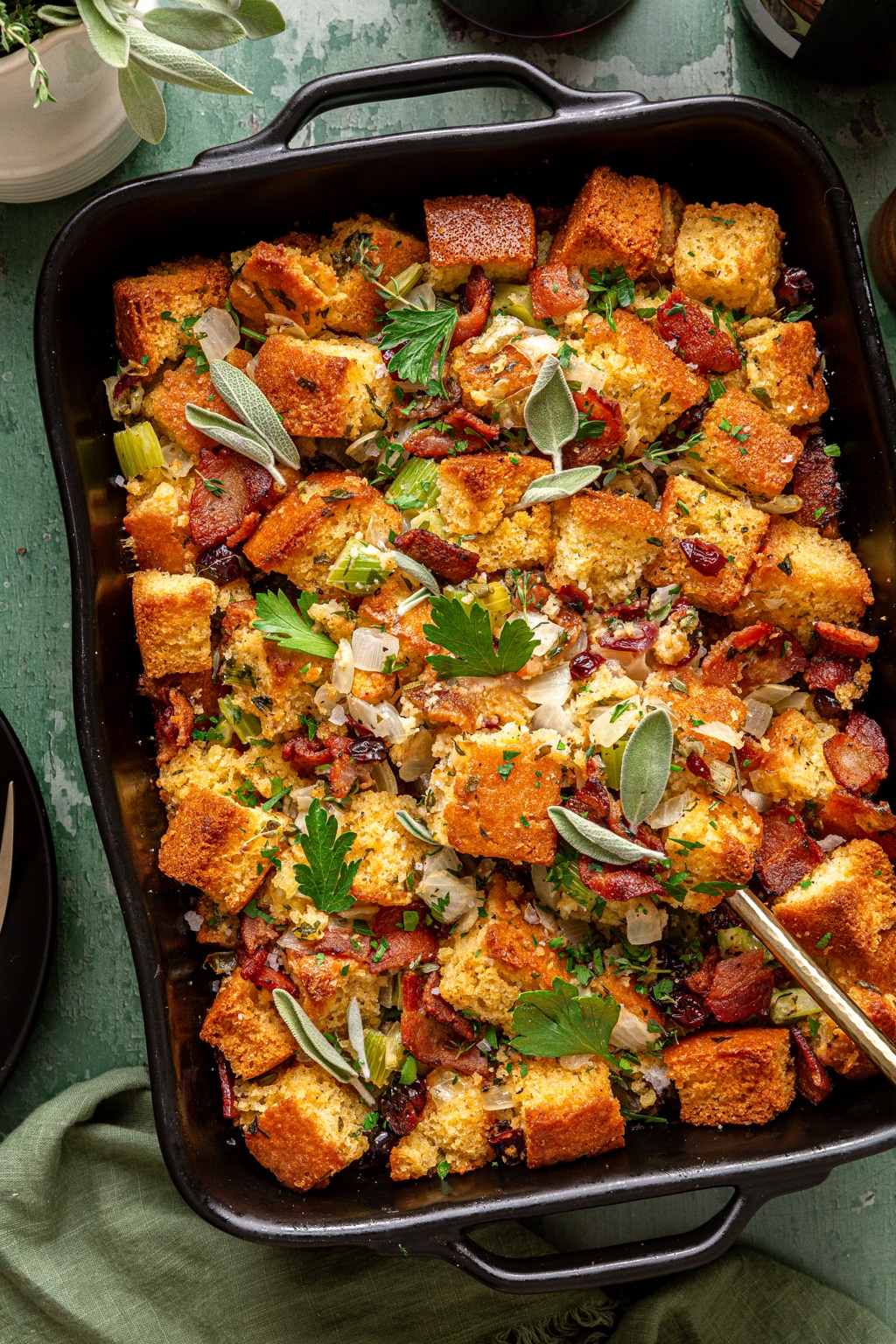 cornbread stuffing with bacon
