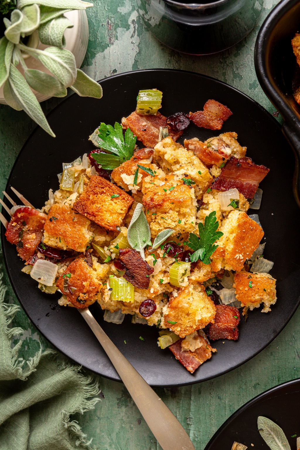 cornbread stuffing with bacon