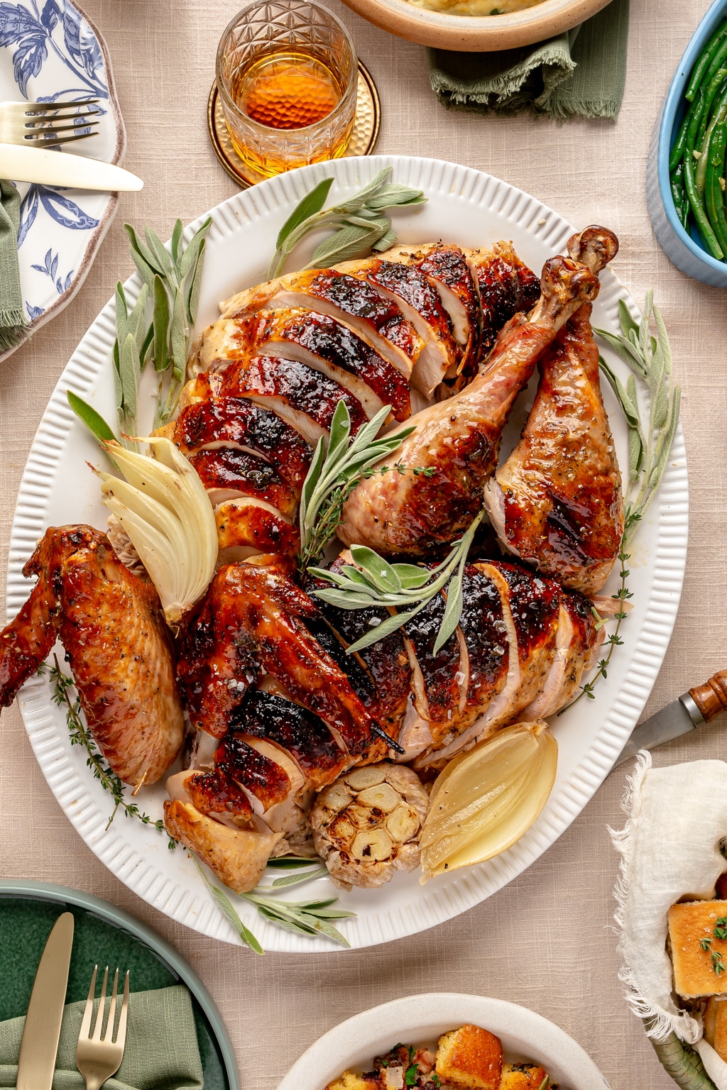 maple bourbon glazed turkey