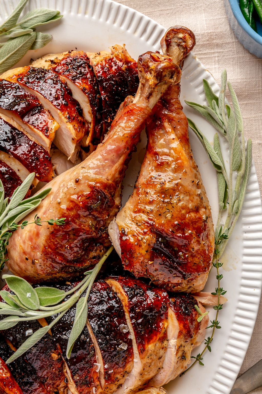 maple-bourbon glazed turkey