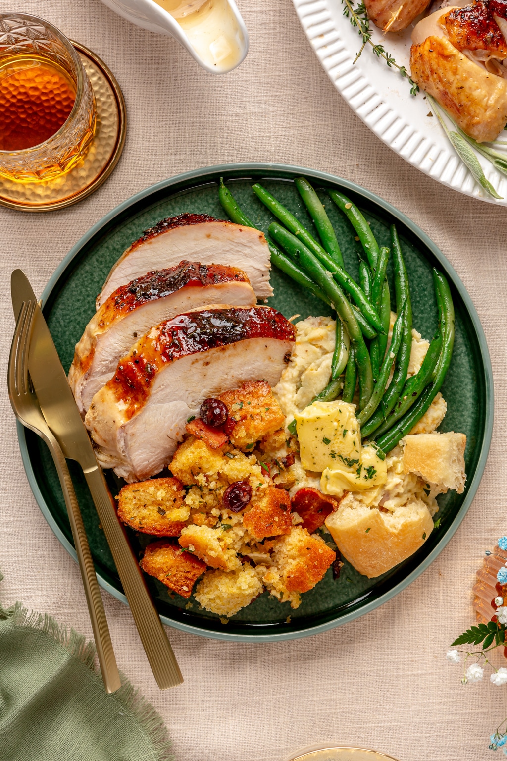 maple-bourbon glazed turkey