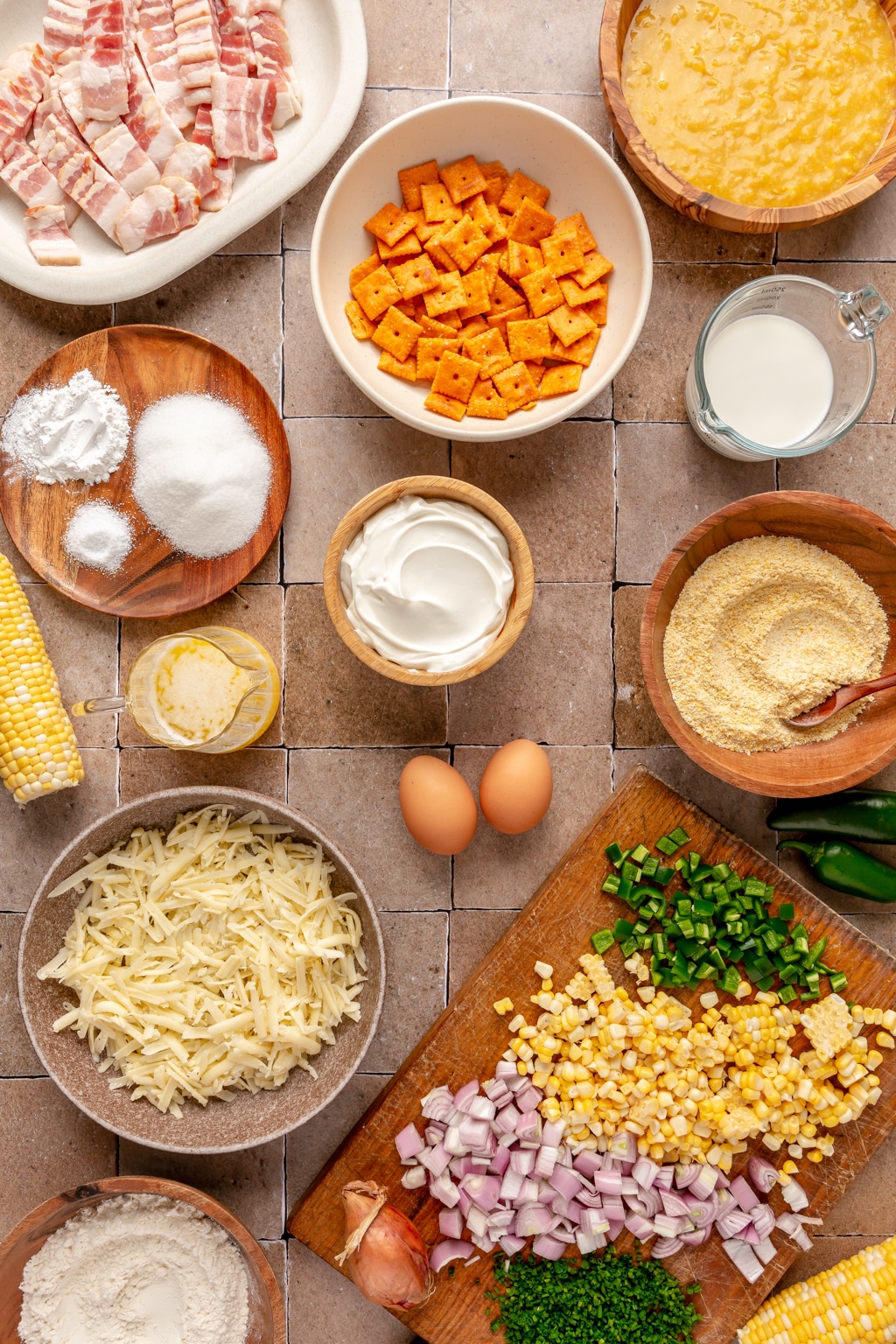 loaded corn casserole ingredients