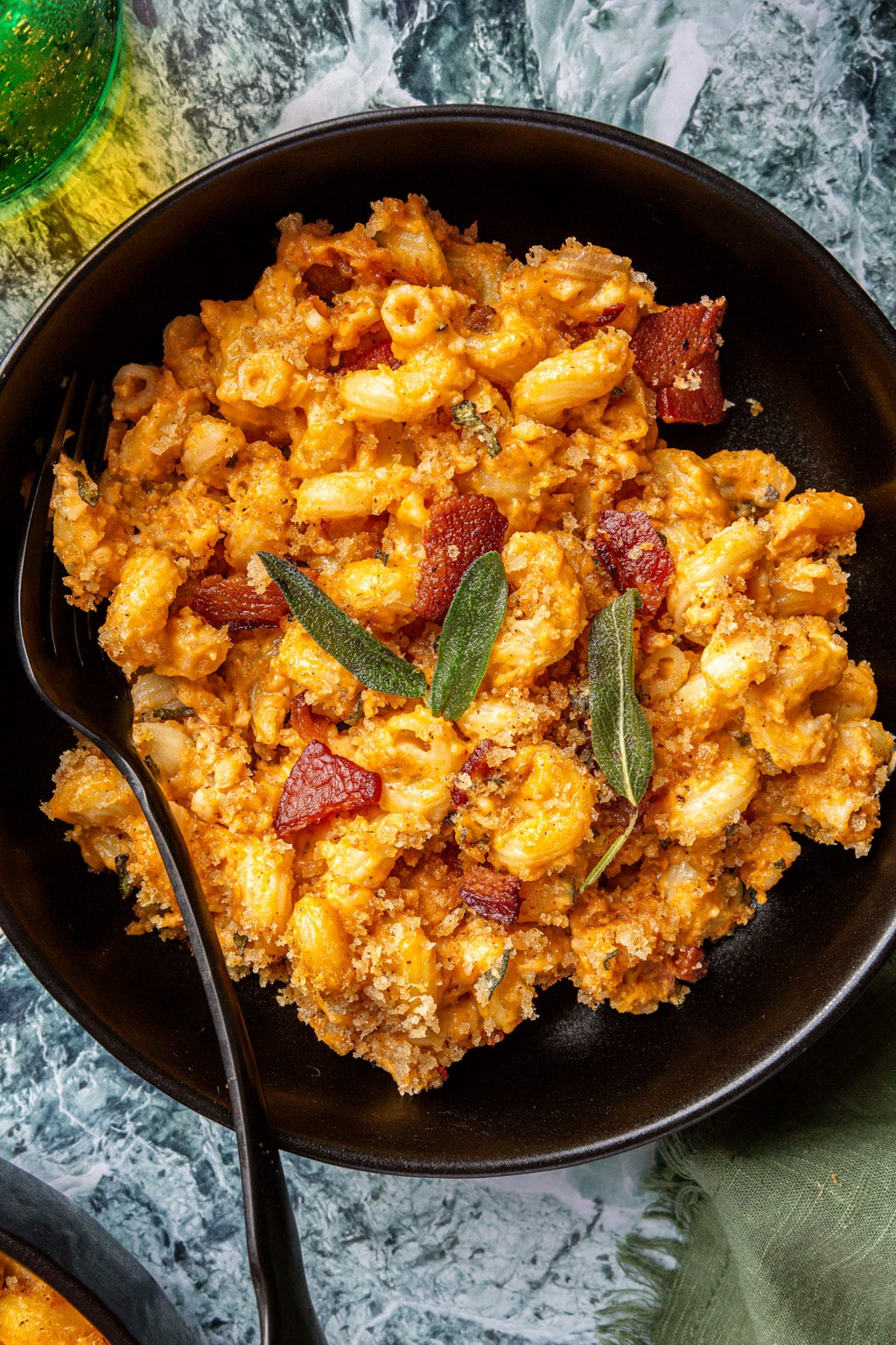 pumpkin mac and cheese with bacon
