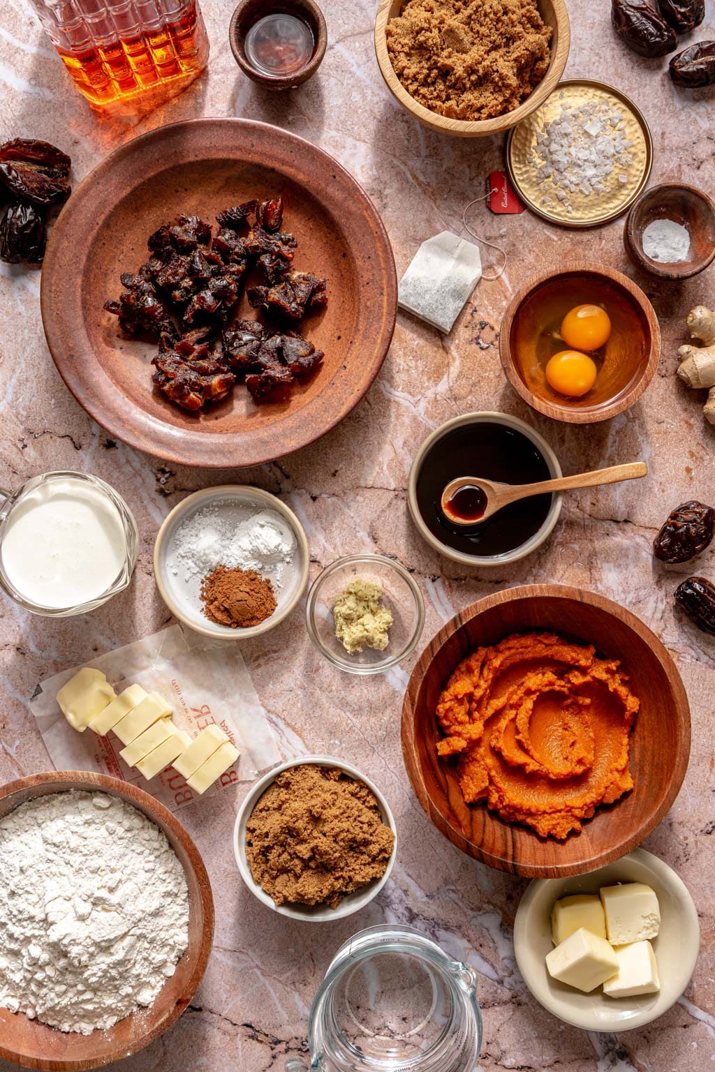 sticky toffee pumpkin puddings ingredients