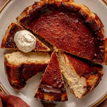 Eggnog Basque Cheesecake