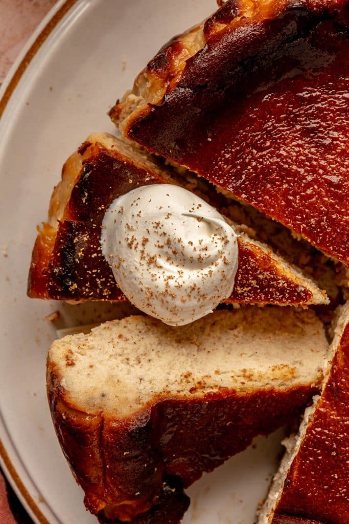 eggnog basque cheesecake