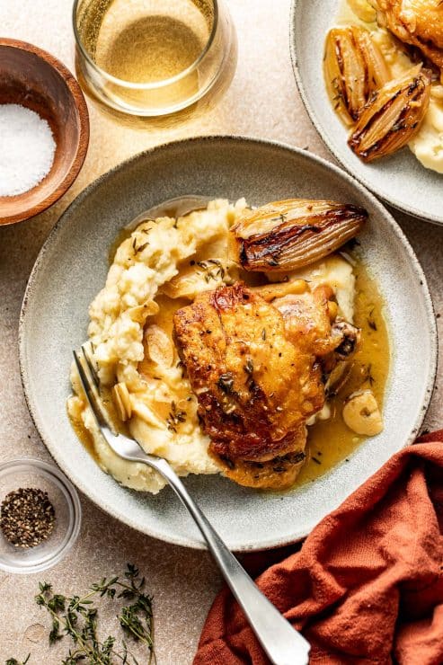 apple cider braised chicken