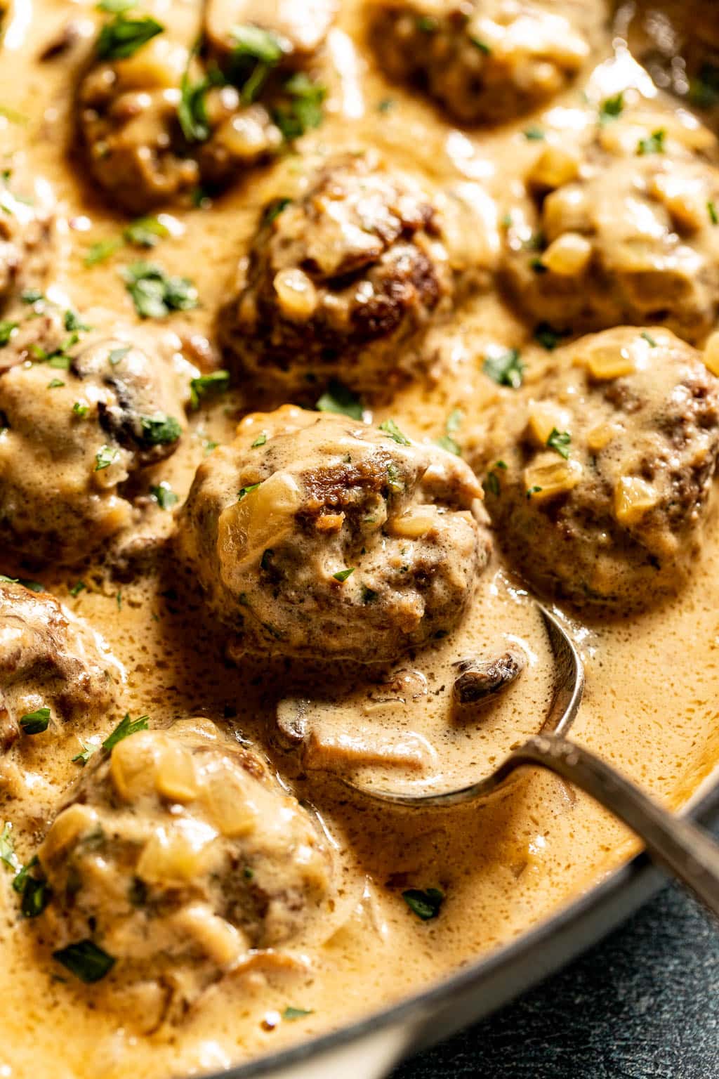 beef stroganoff meatballs