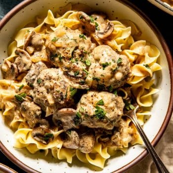 beef stroganoff meatballs