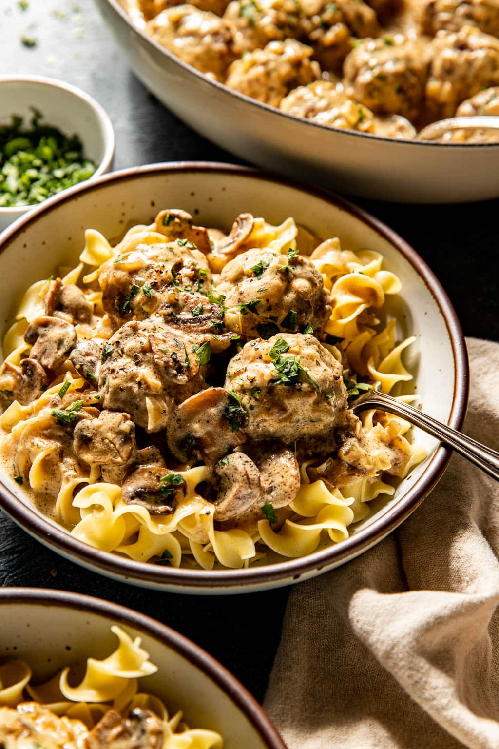 beef stroganoff meatballs