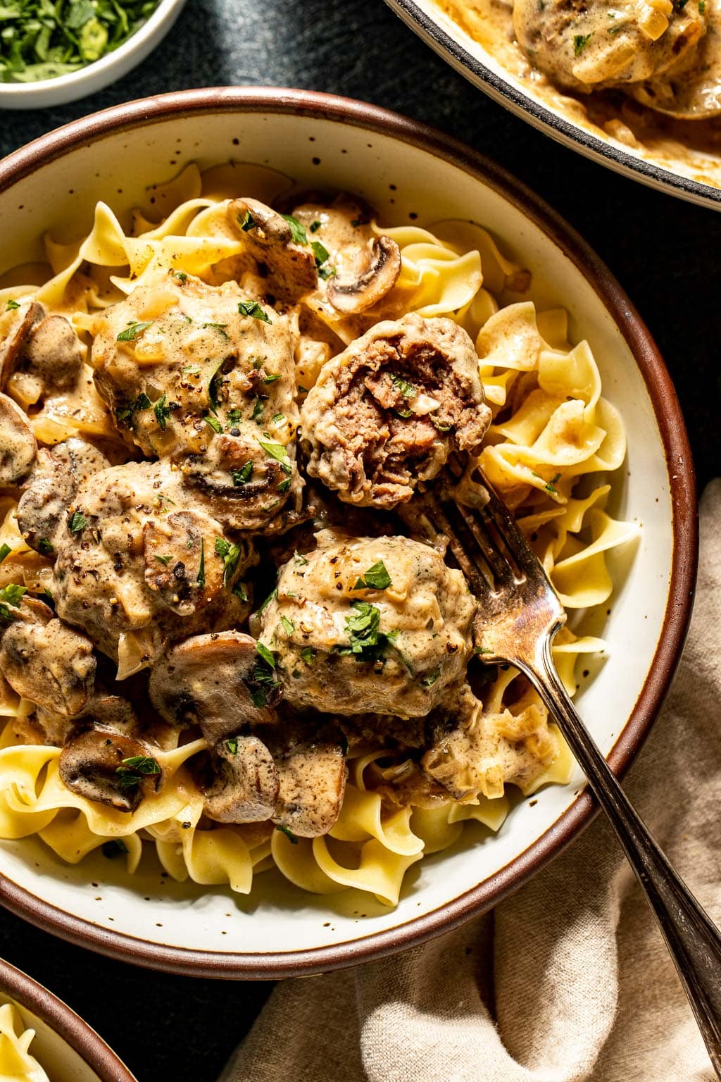 beef stroganoff meatballs