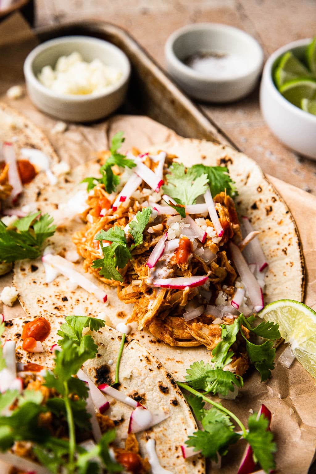 chicken tinga tacos