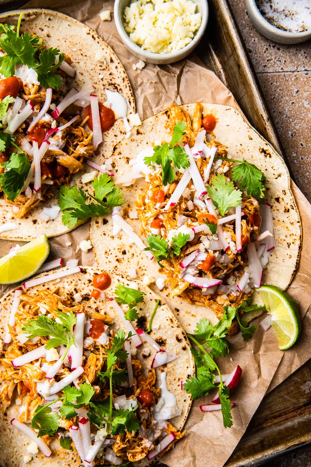 chicken tinga tacos