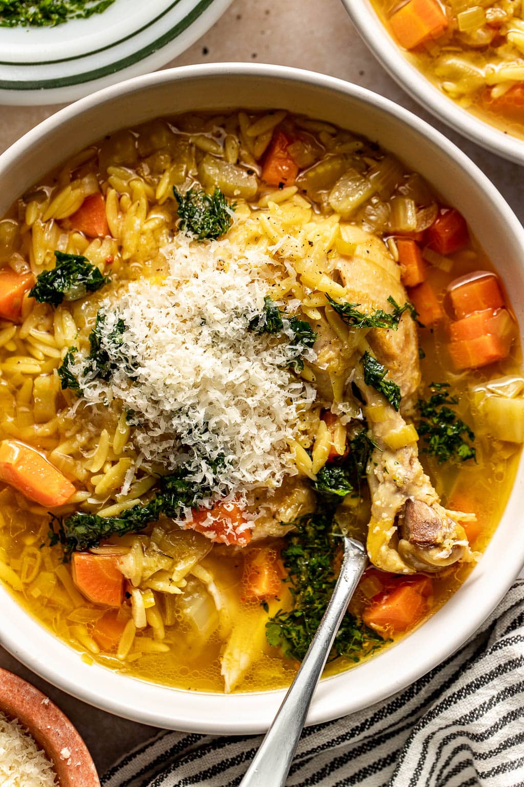 Whole Chicken Orzo Soup