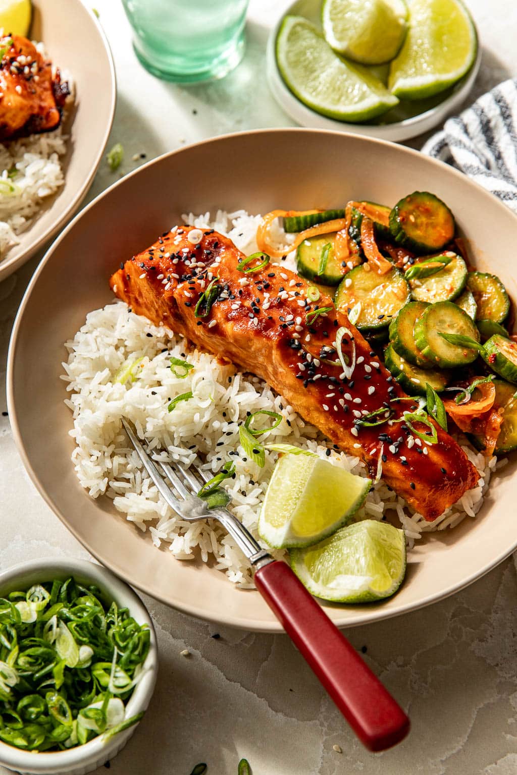 Gochujang glazed salmon