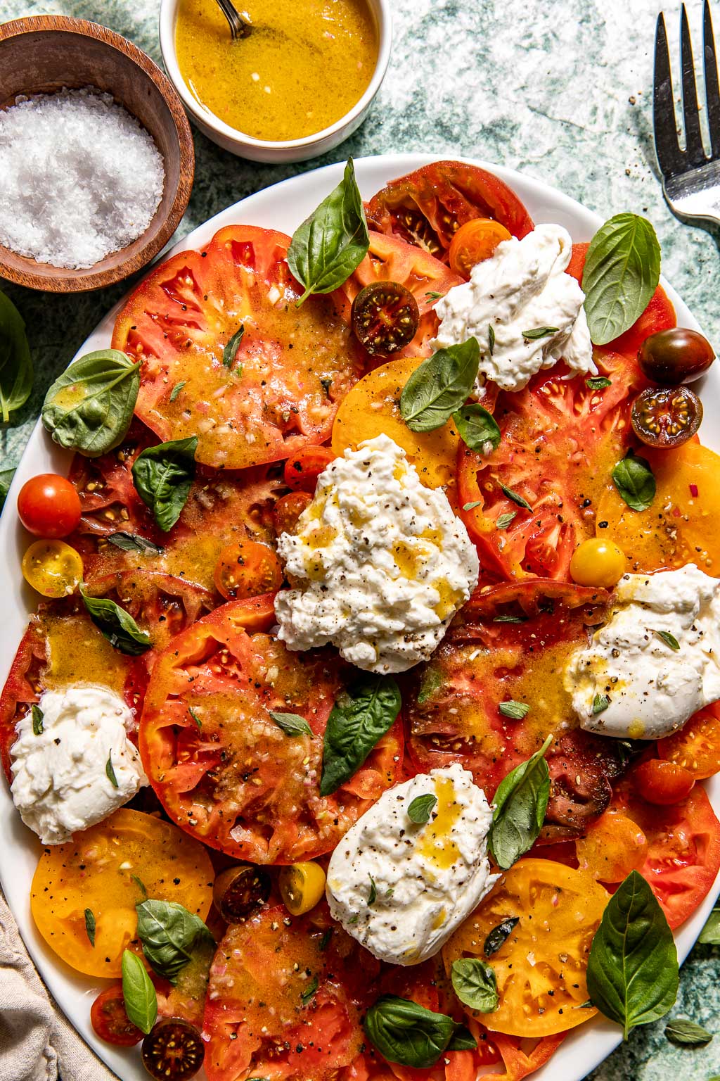 heirloom tomato burrata salad