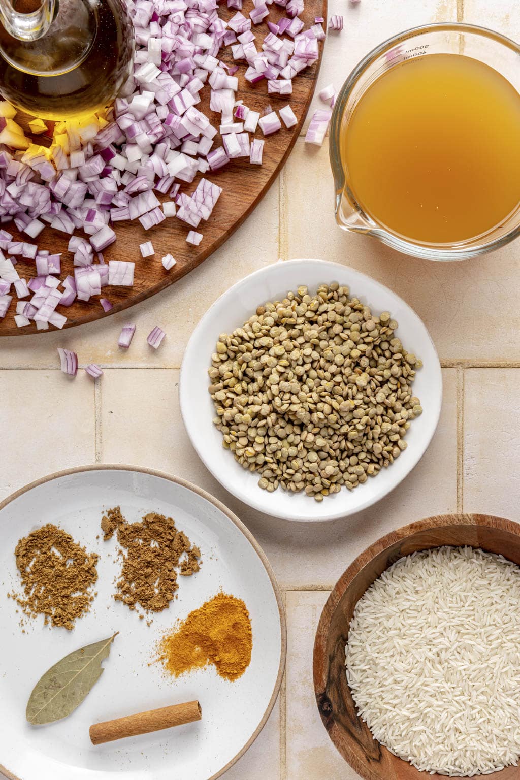 lentil rice pilaf ingredients