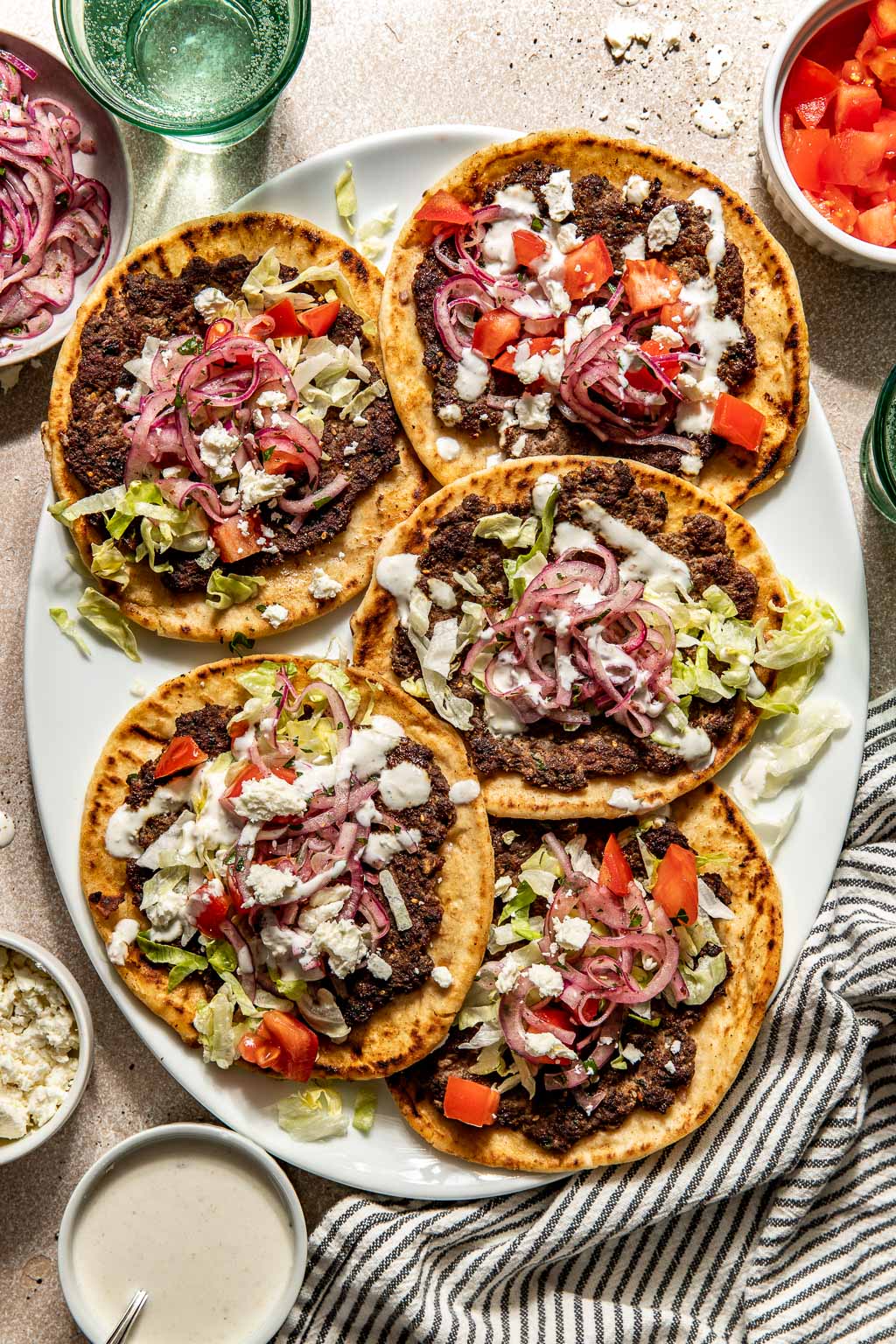 Greek-Style Smash Burgers