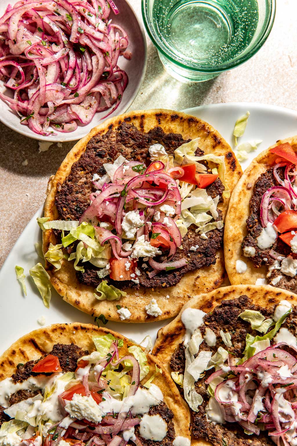 greek style smash burgers