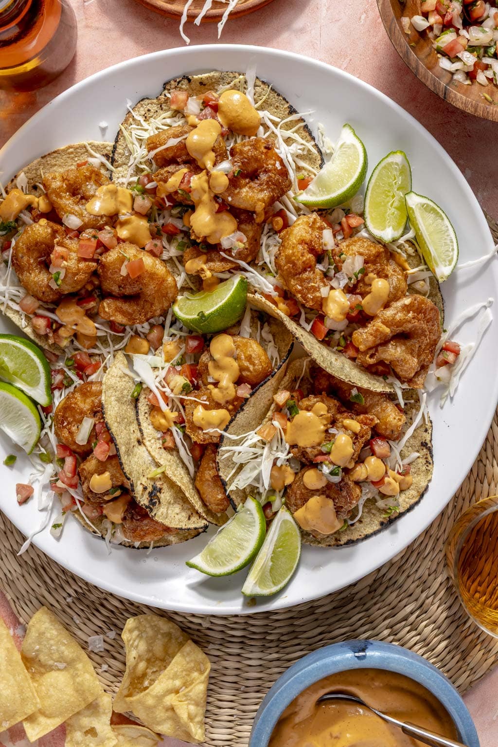 beer battered shrimp tacos