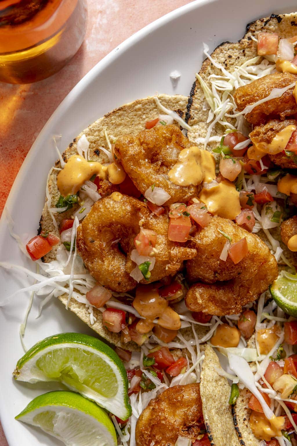 beer battered shrimp tacos