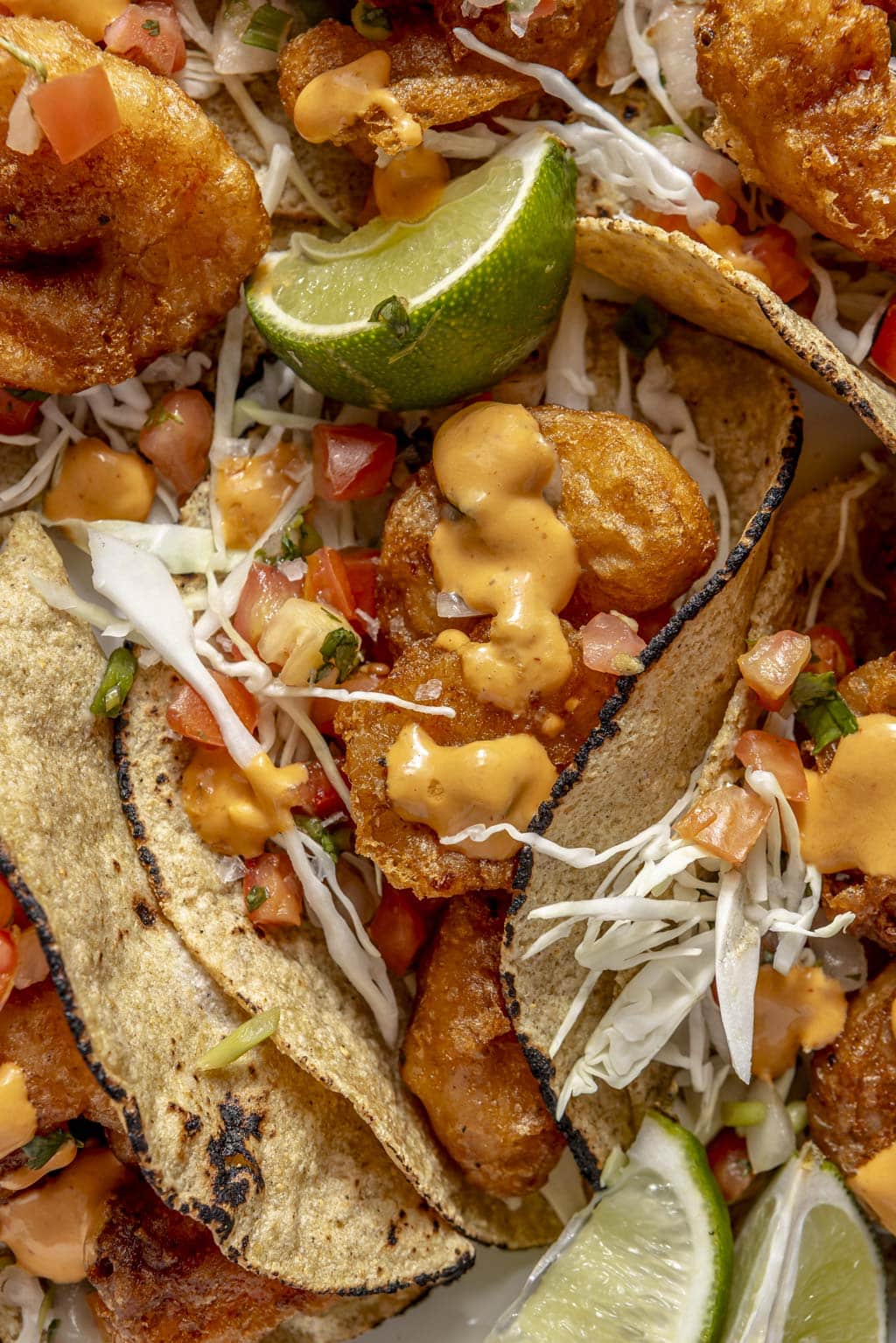 beer battered shrimp tacos