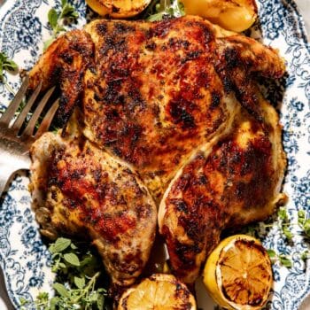 Whole grilled lemon chicken