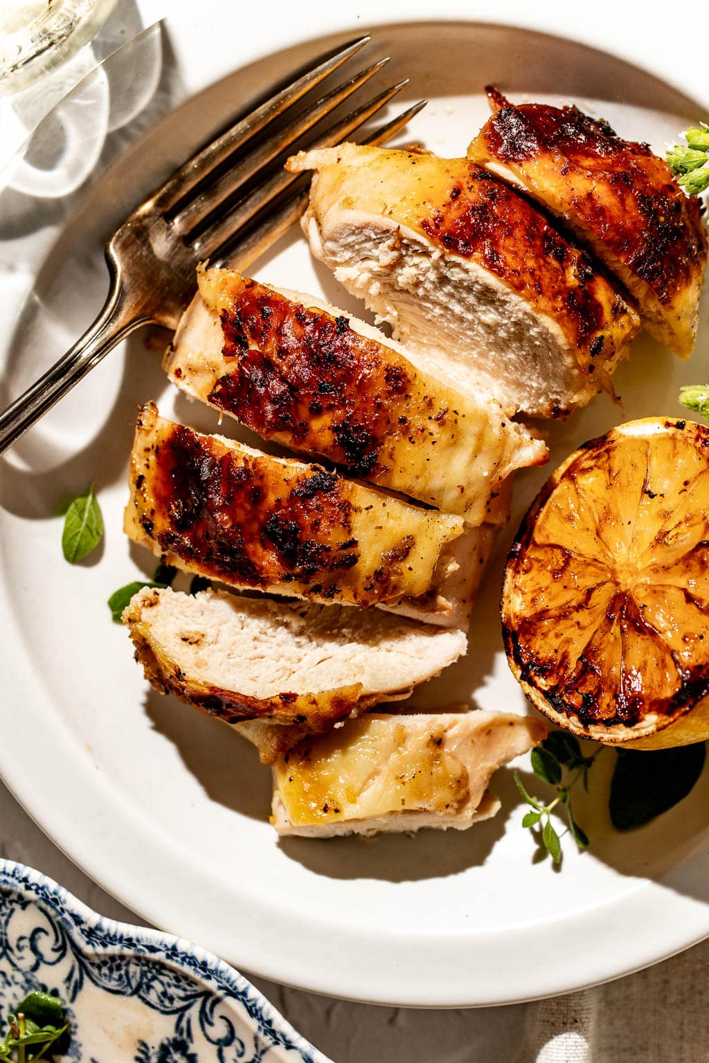 spatchcocked grilled lemon chicken