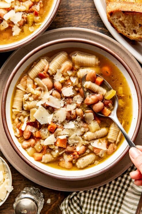 brothy bean & pasta soup