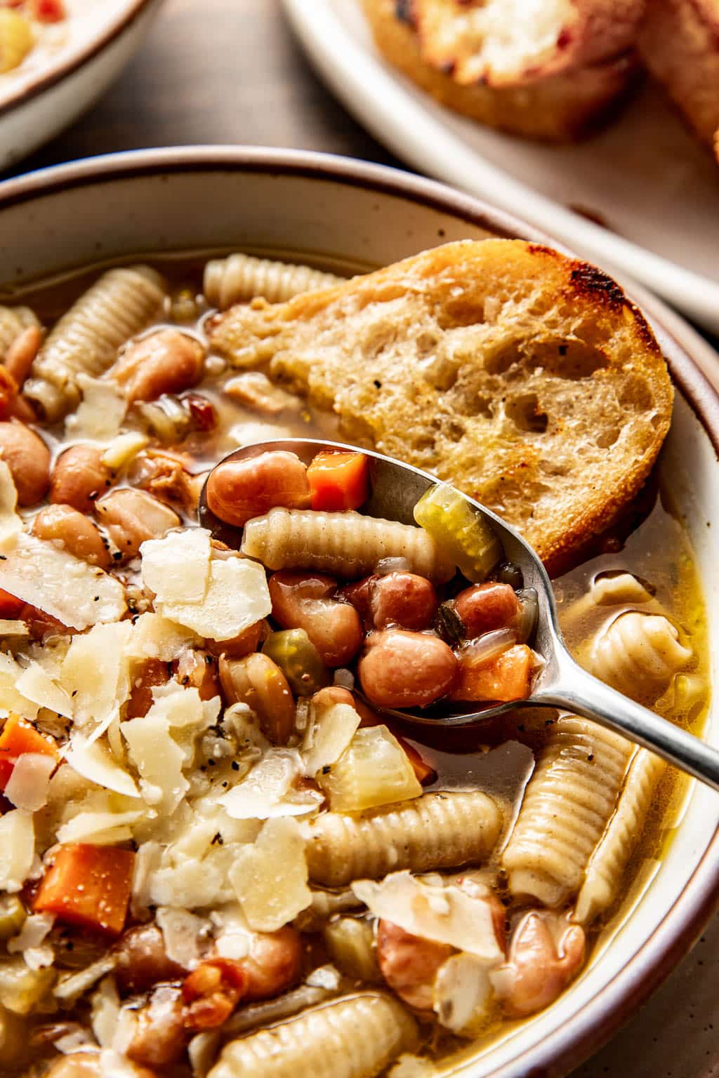 brothy bean and pasta soup