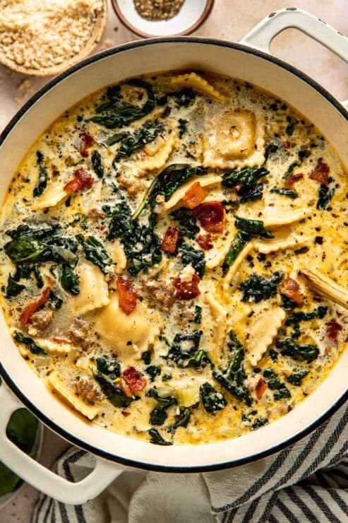 sausage ravioli soup