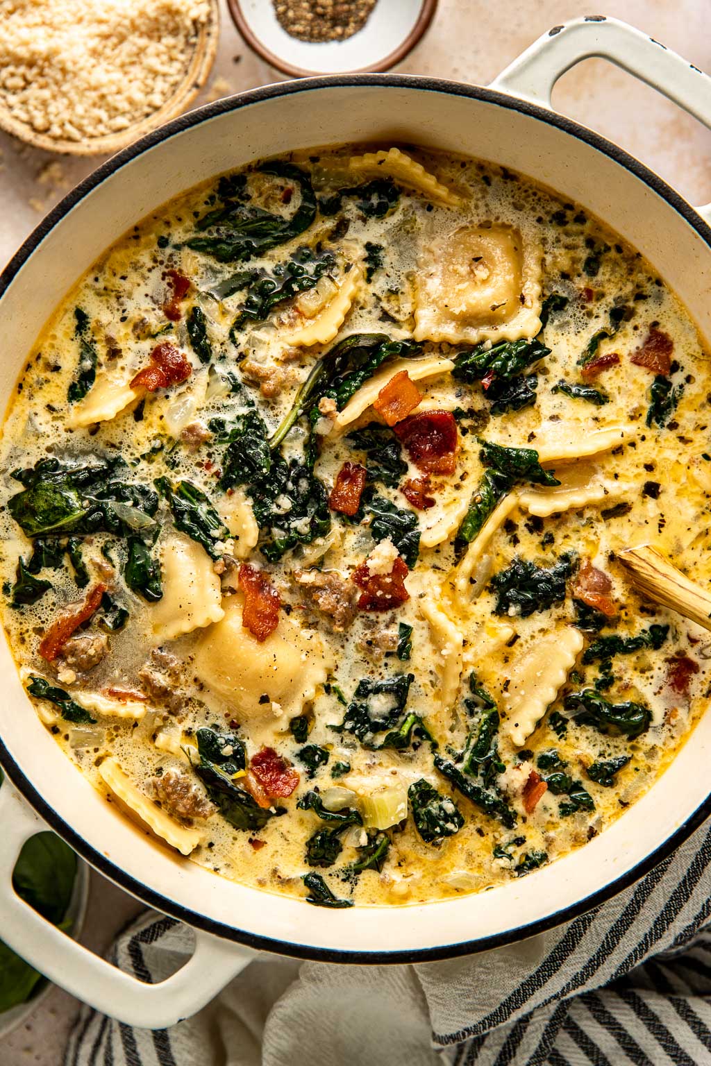 sausage ravioli soup