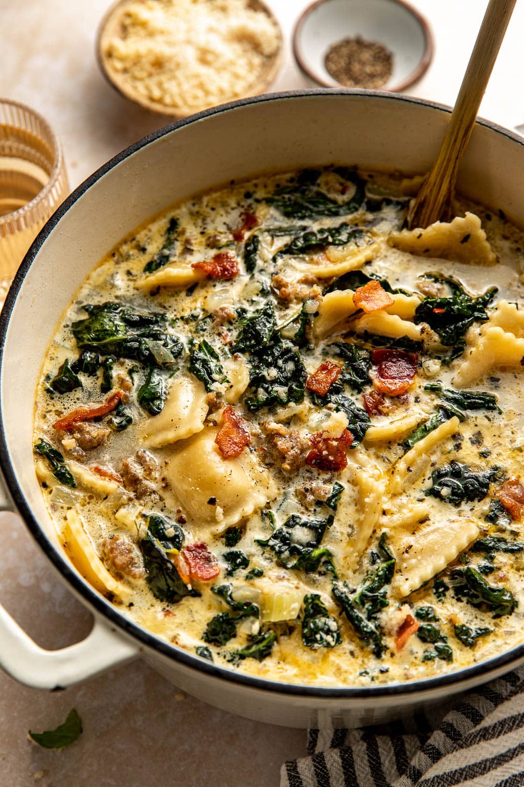 sausage ravioli soup