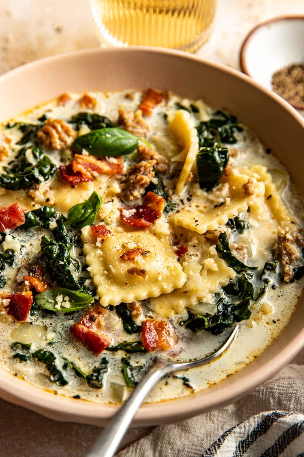 sausage ravioli soup