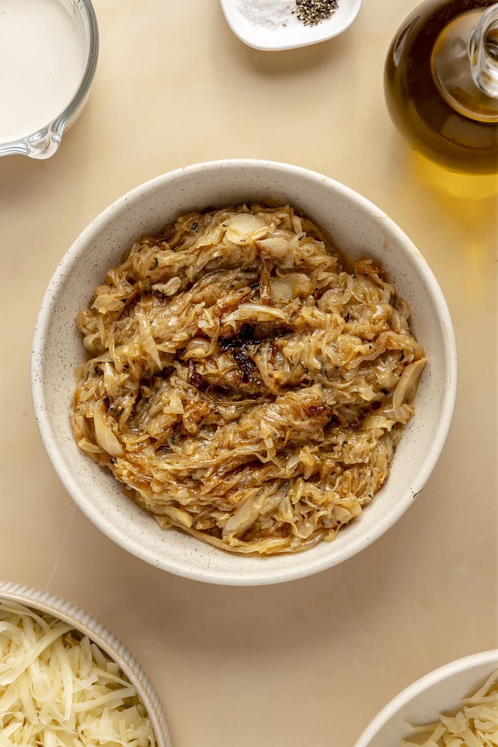 Caramelized onions in a bowl. 