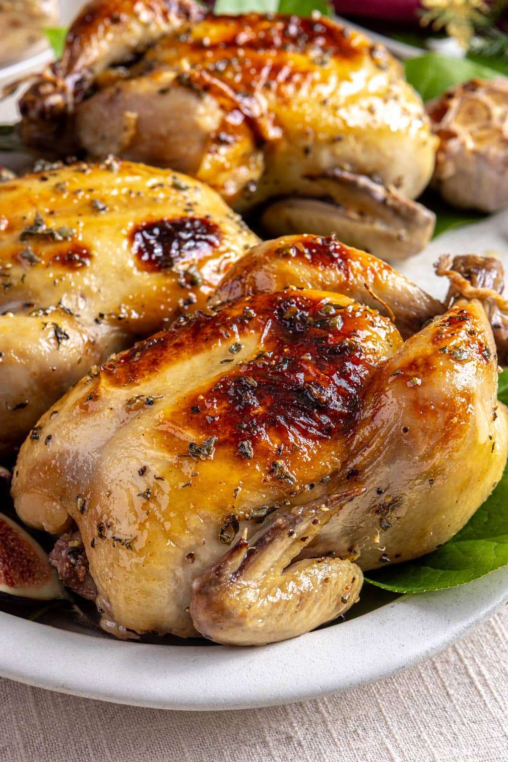 glazed cornish game hens