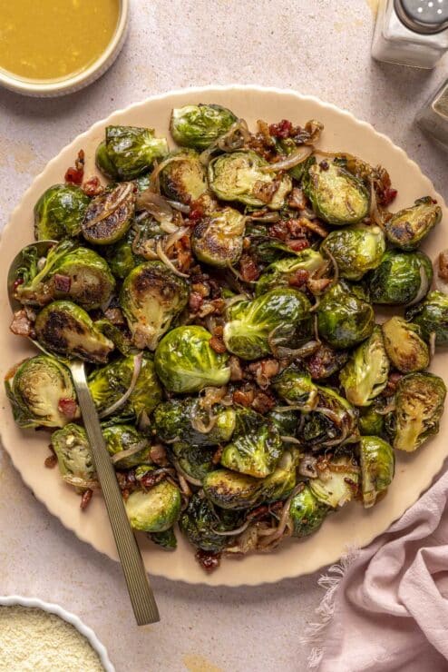 Miso Honey Glazed Brussels Sprouts