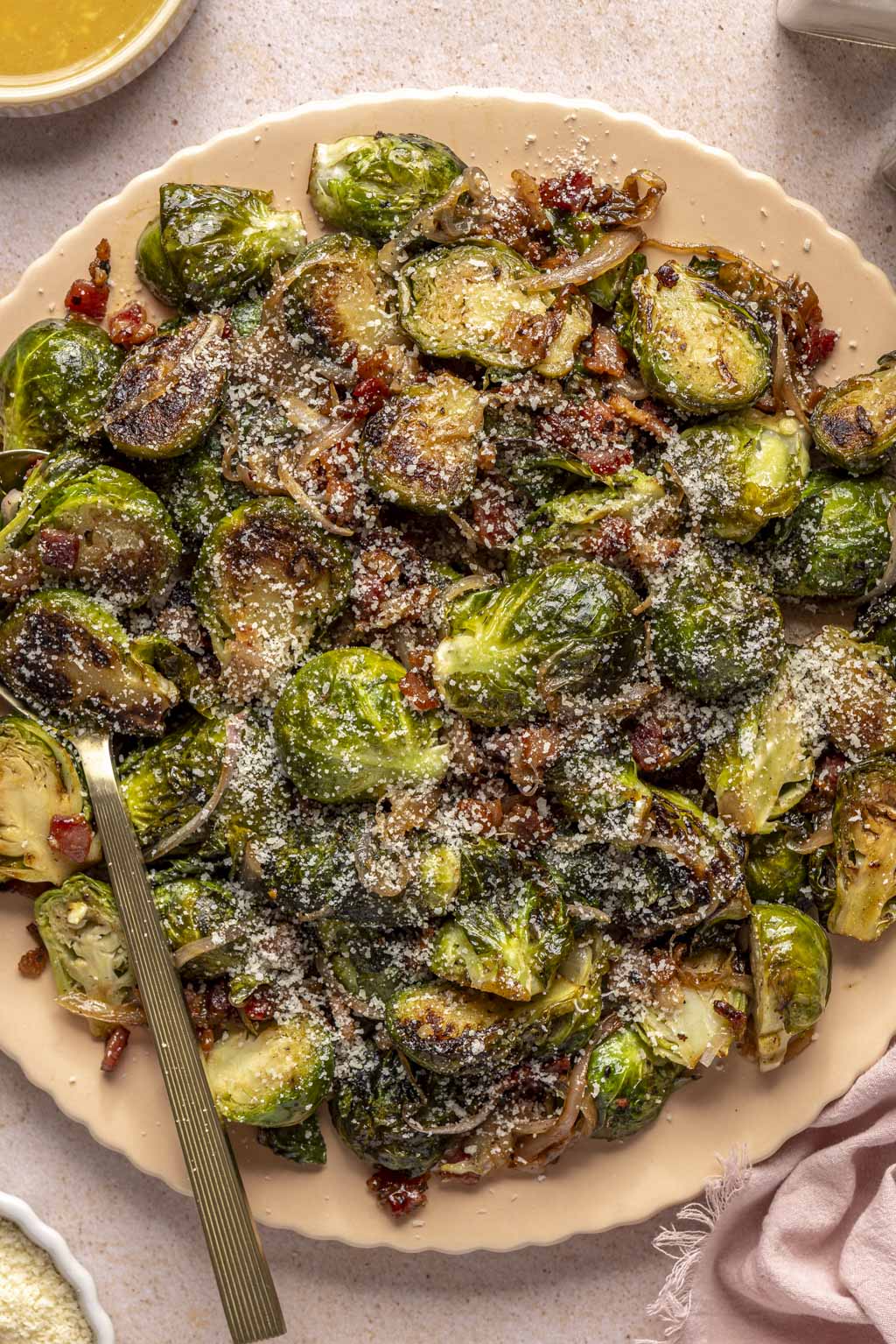 miso glazed brussels sprouts