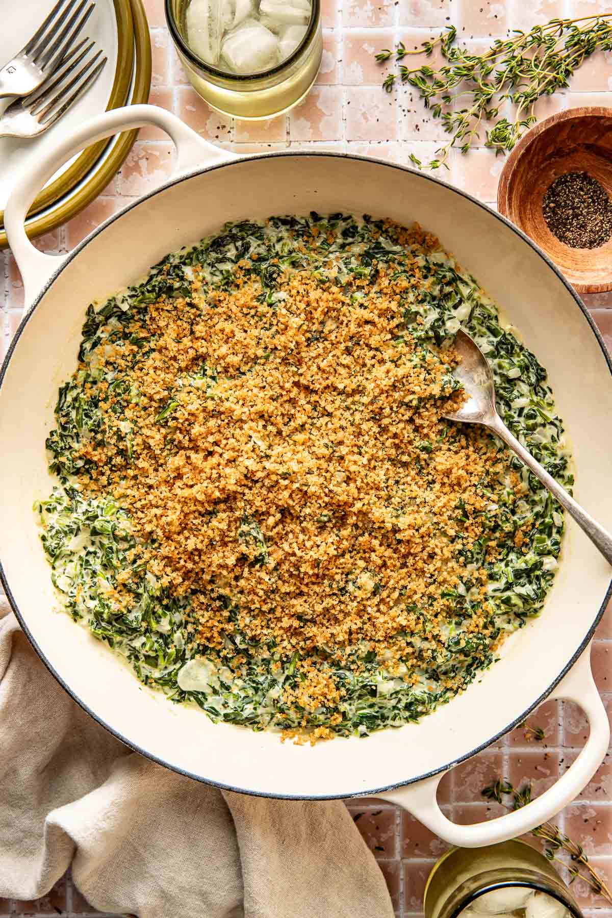 Creamed Spinach with Gruyere