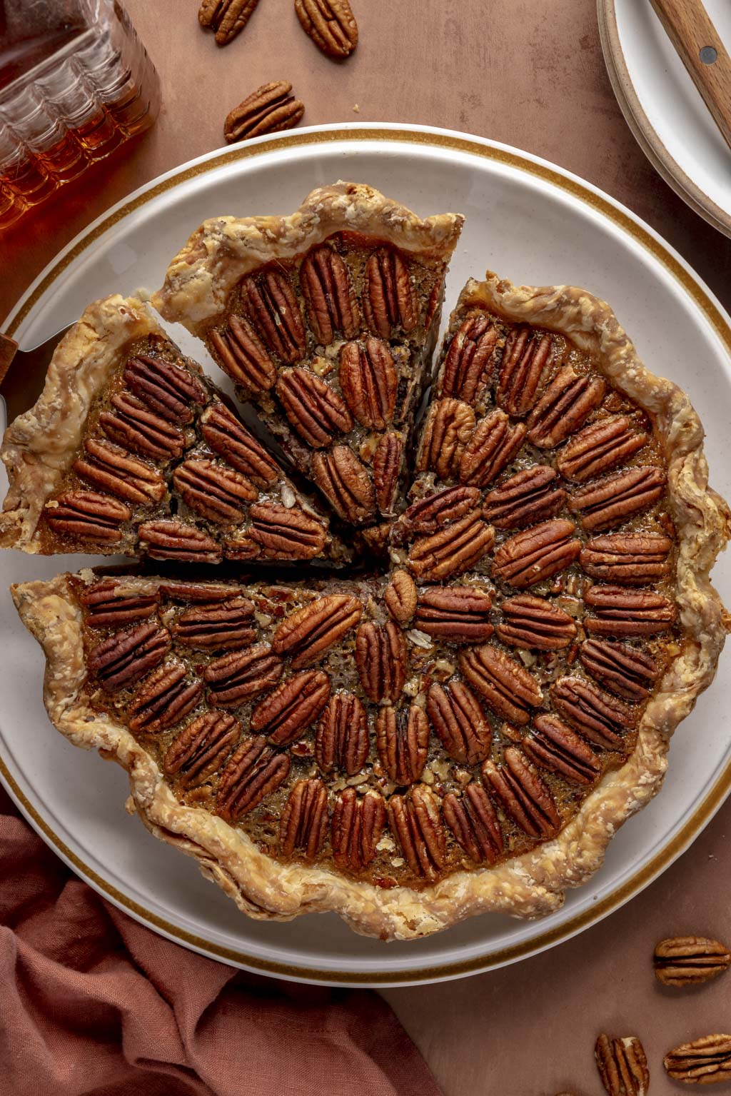 maple bourbon pecan pie