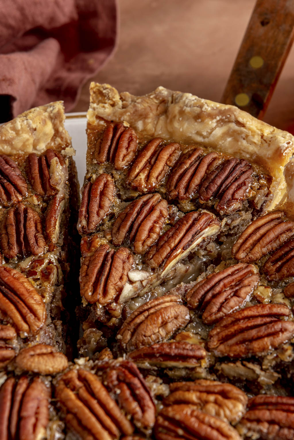 maple bourbon pecan pie