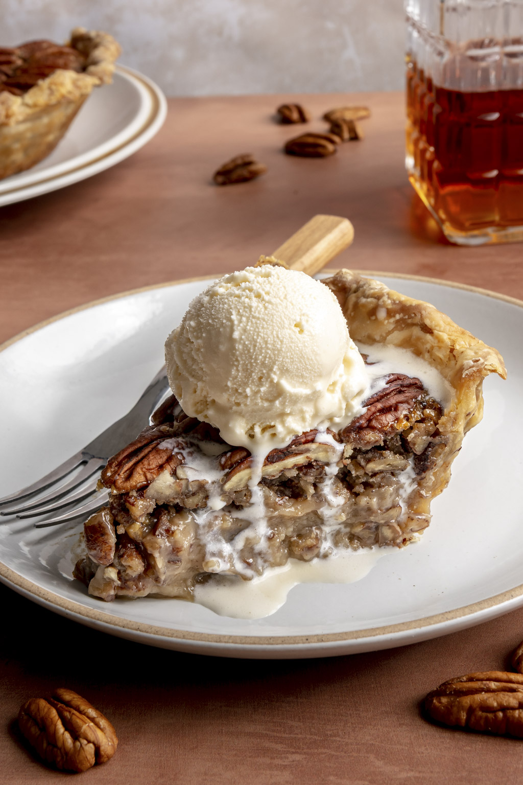 maple bourbon pecan pie