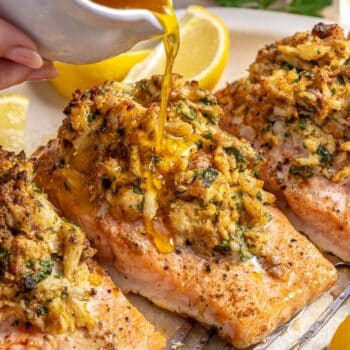 crab stuffed salmon