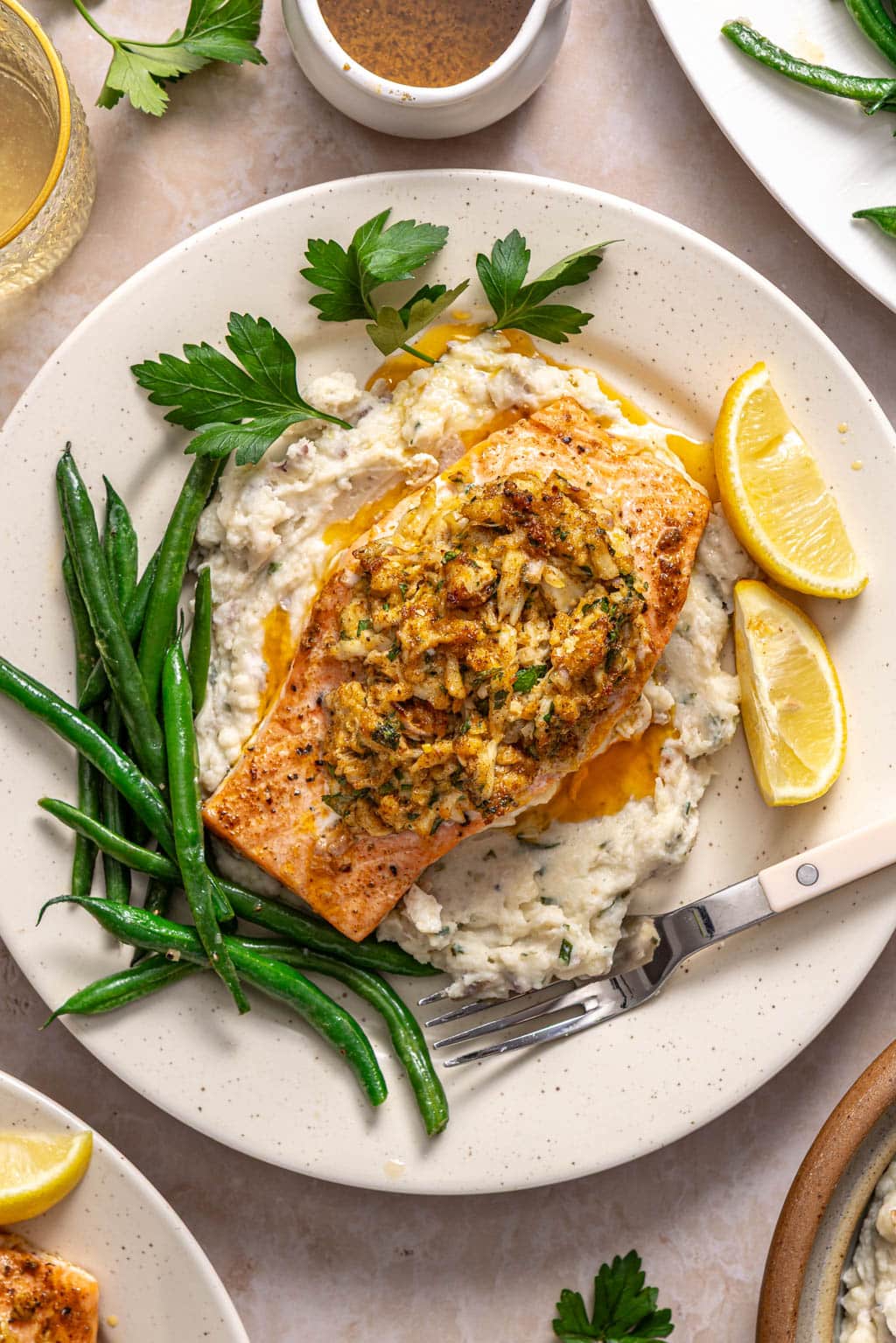 salmon filet stuffed with crab meat