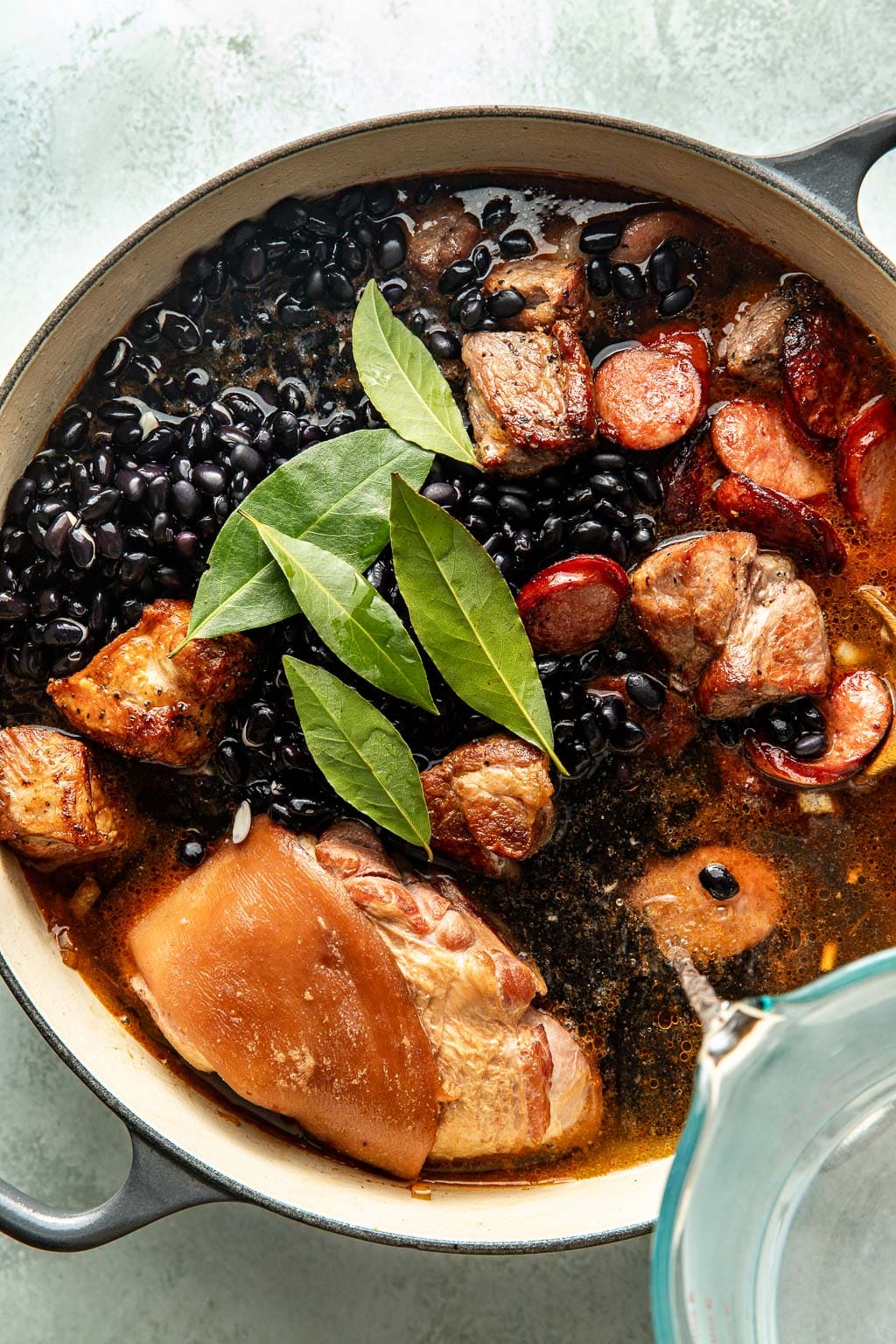 feijoada before being simmered
