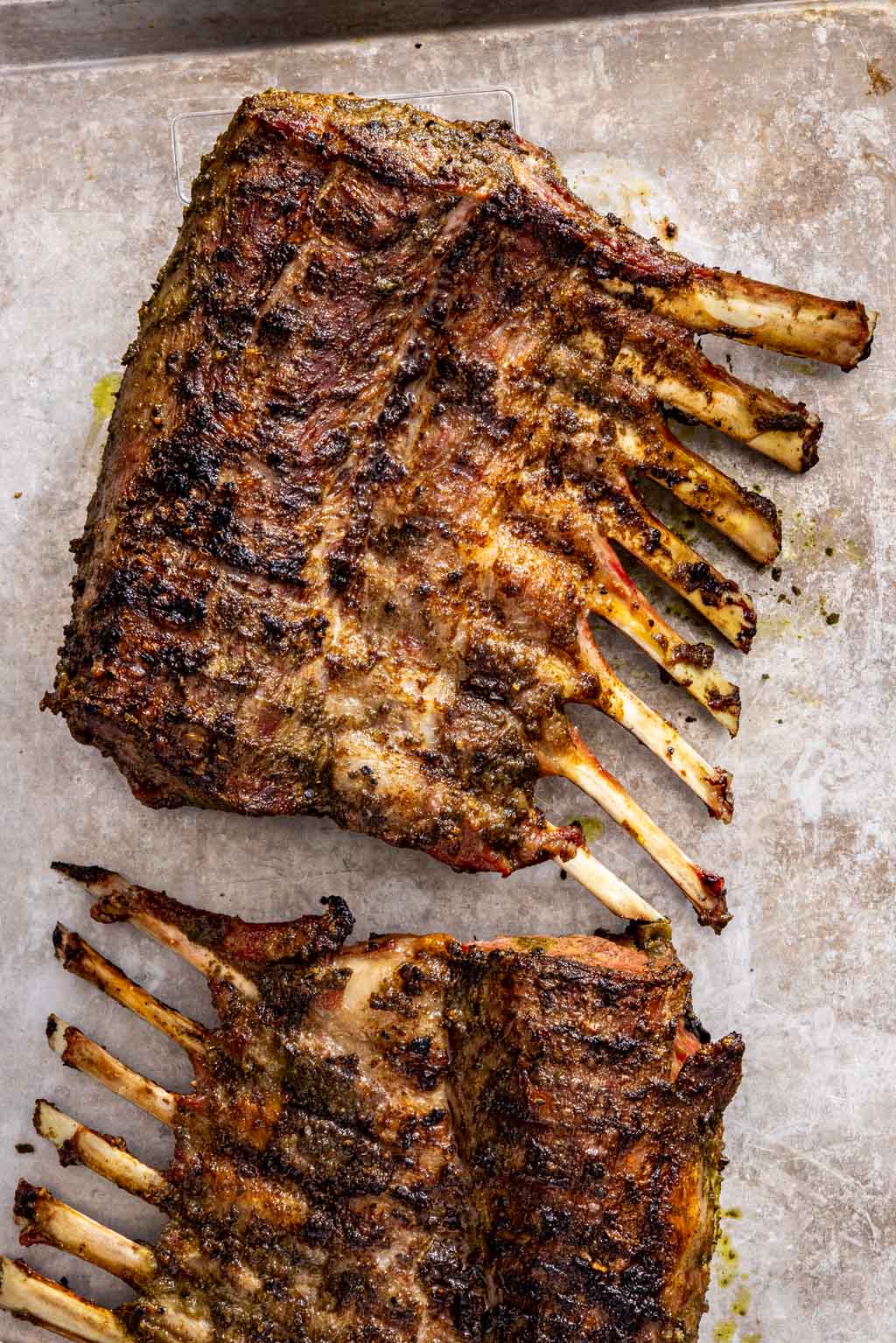 rack of lamb after grilling